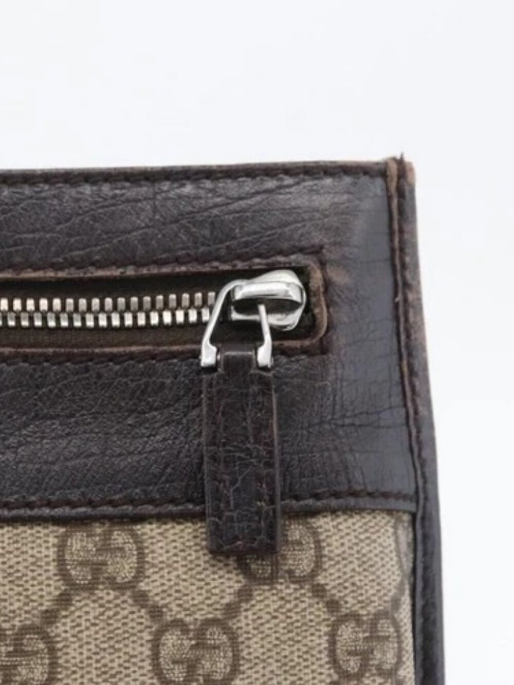 GUCCI GG Supreme Shoulder Bag PVC Beige Silver 92560 Auth ka2891 - Picture 12 of 16
